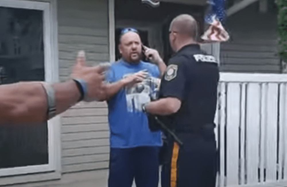 Racist rant caught on video, community shows up outside man's home III