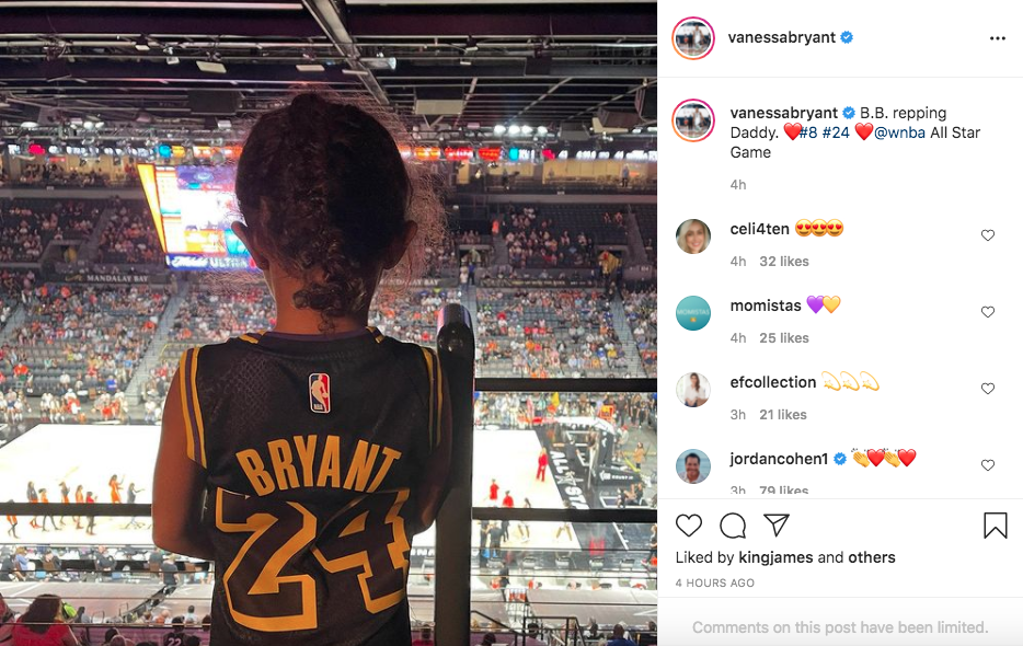 Vanessa Bryant attends WNBA All-Star Game in honor of her daughter
