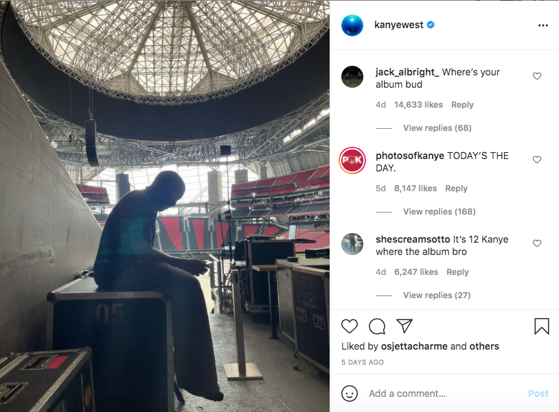 Kanye West shows off meager living arrangements at Mercedes-Benz Stadium