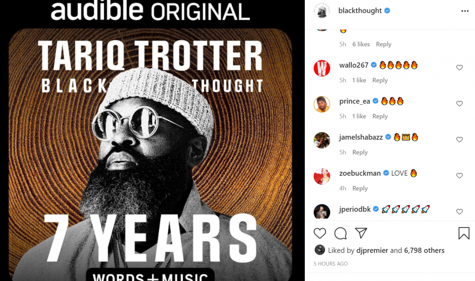 The Roots' Black Thought releases audiobook '7 Years'