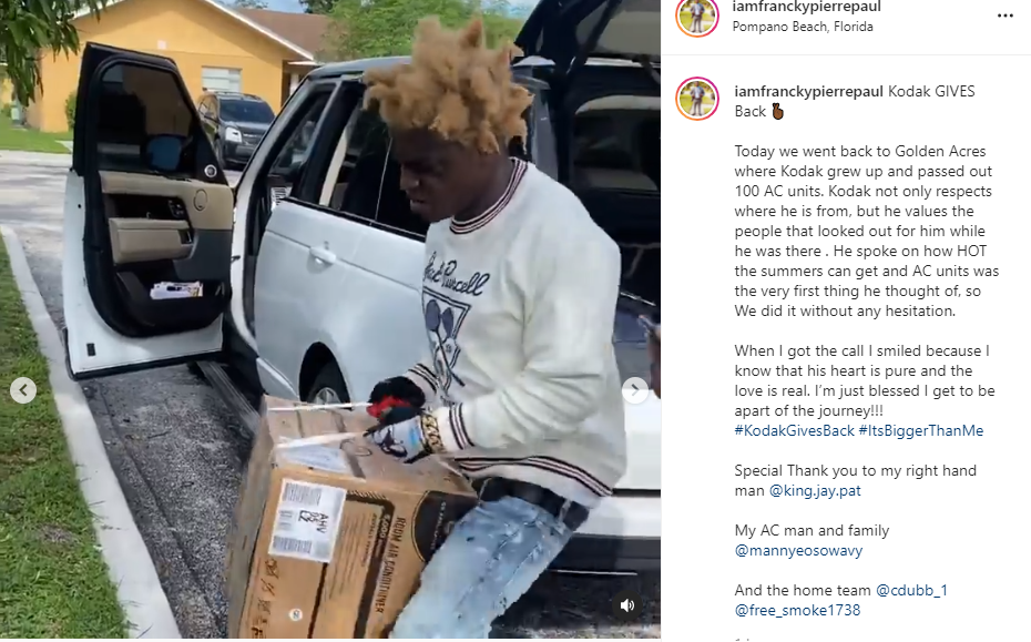 Kodak Black gives out truckload of air conditioners in hometown (photos)