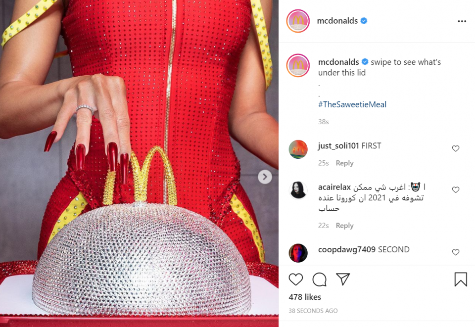Saweetie gets her own McDonald's combo meal (photos)