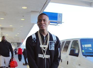 Soulja Boy seen traveling for the Thanksgiving holiday through LAX