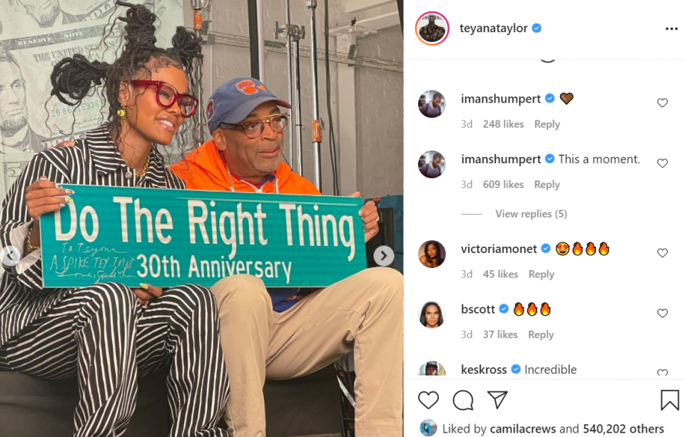 Teyana Taylor and Spike Lee team up for new commercial (photos)