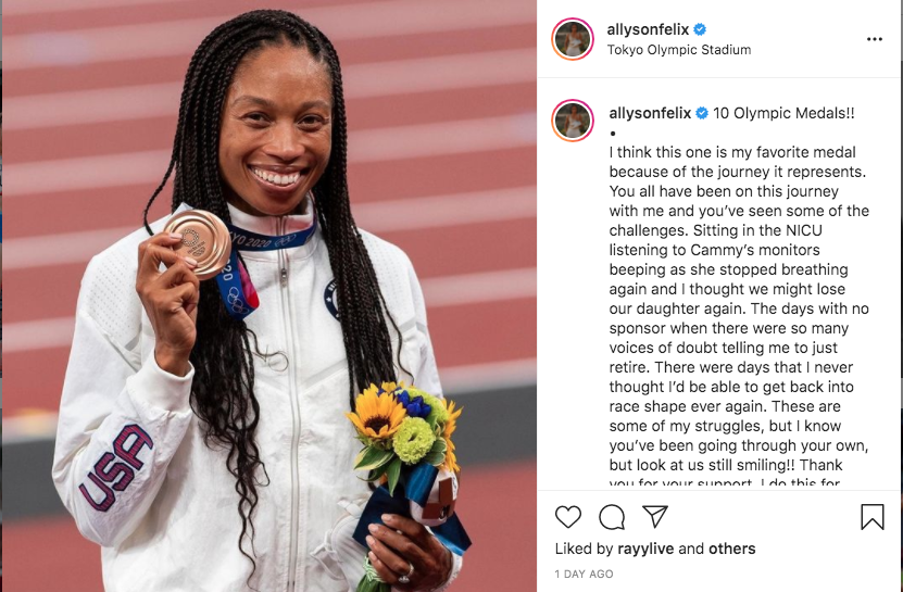 Allyson Felix breaks all-time track record to close out Tokyo Olympics