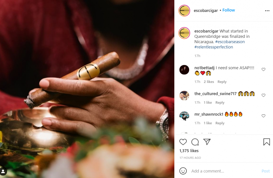 Nas becomes co-owner of Escobar Cigar