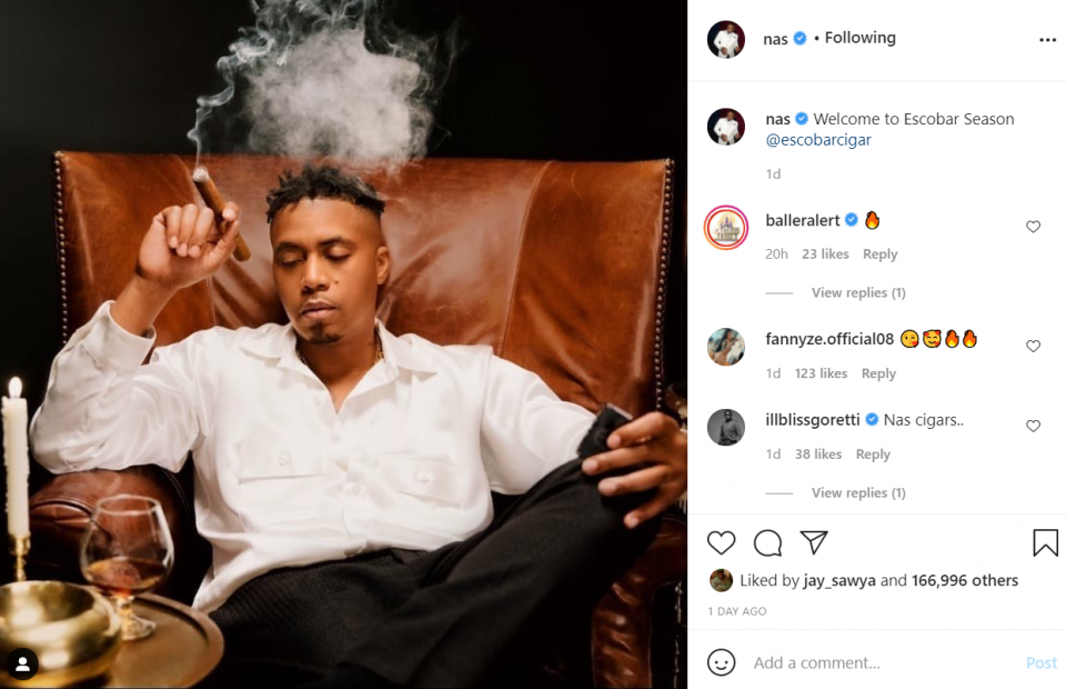 Nas becomes co-owner of Escobar Cigar