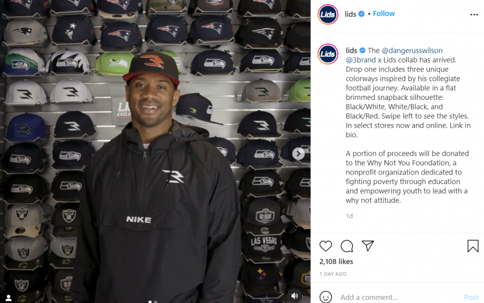 Russell Wilson partners with Lids to debut new hat line (photos)