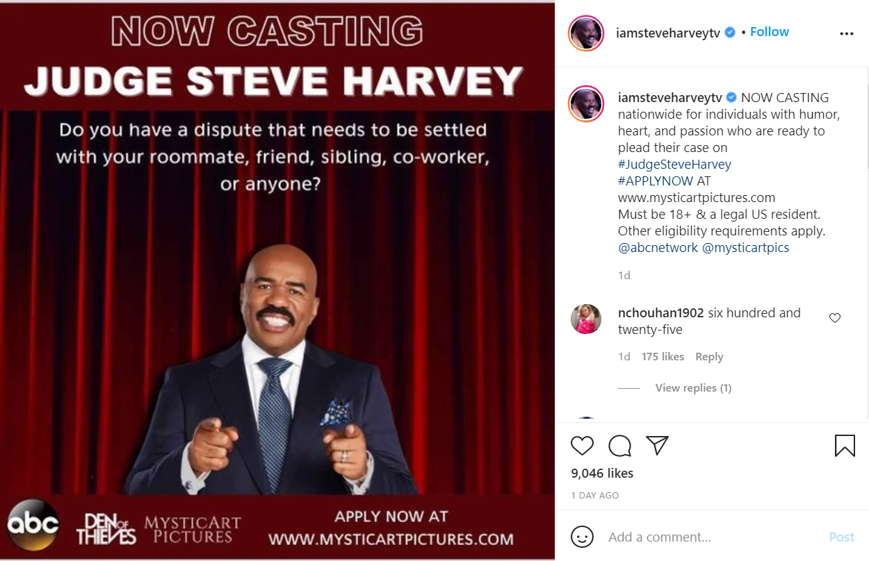 Steve Harvey a judge in new ABC series