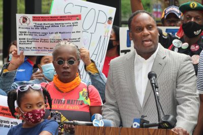 Haitians rally for justice in Chicago in wake of migrant abuse at Texas border