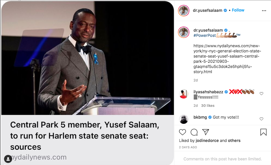 'Exonerated Five' member Yusef Salaam running for office in New York
