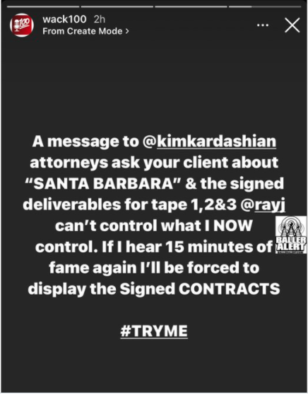 Wack 100 threatens Kim Kardashian's lawyer over the sex tape