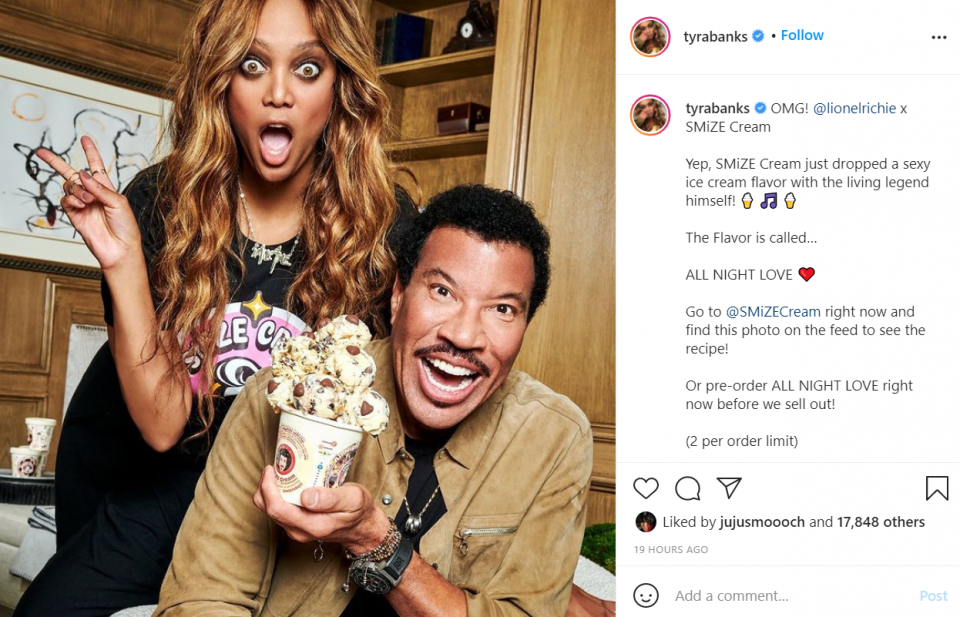 Lionel Richie and Tyra Banks join forces for new edible treat, 'All Night Love'