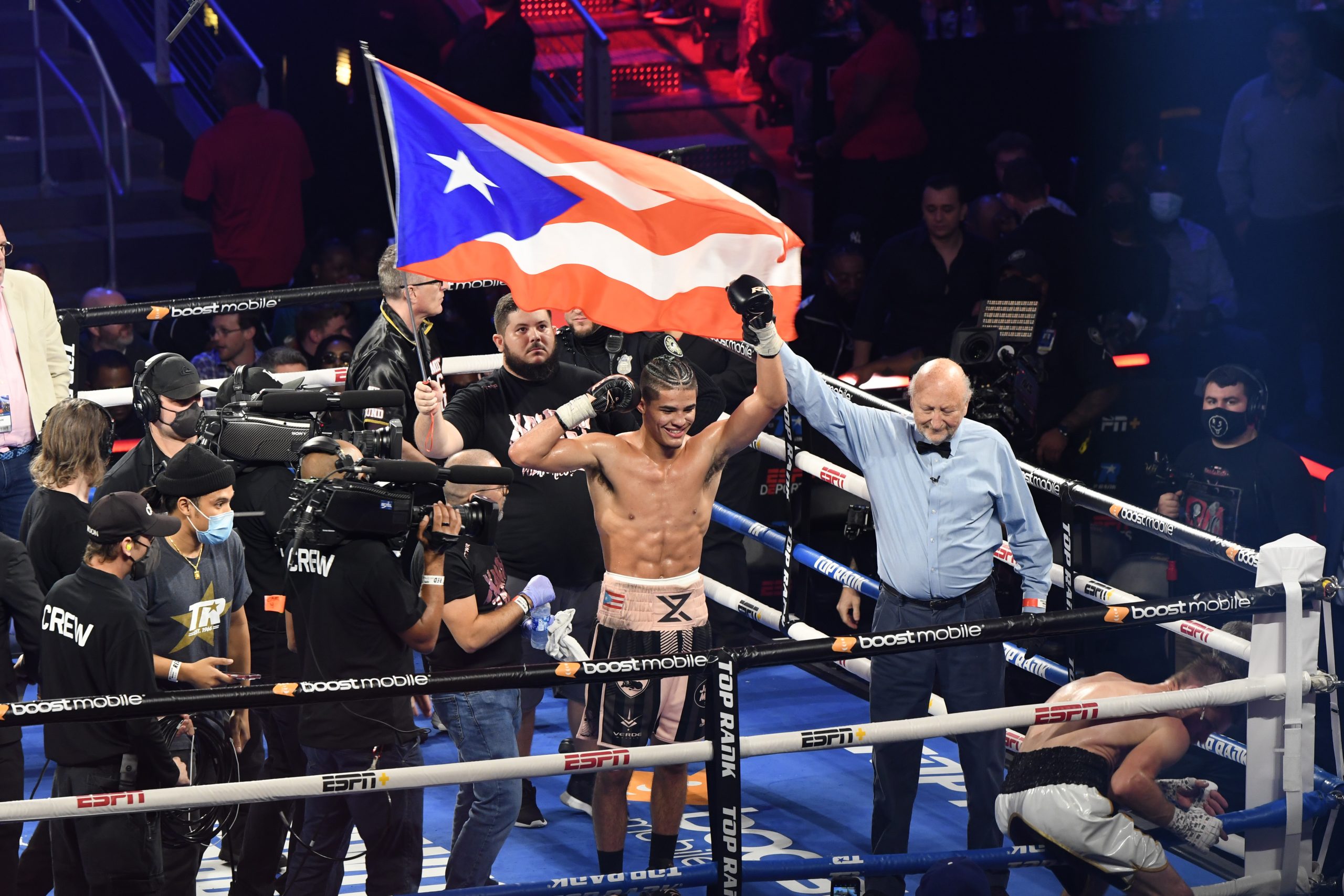 Xander Zayas celebrates