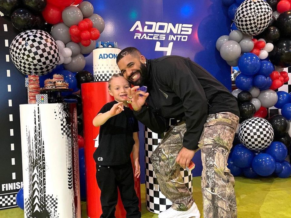 Drake creates racing car-themed party for his son's 4th birthday