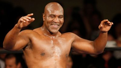 Evander Holyfield was considered the greatest cruiserweight of all time before retiring in June 2014 at age 52 as the only four-time heavyweight champion. (George Frey/Getty Images)