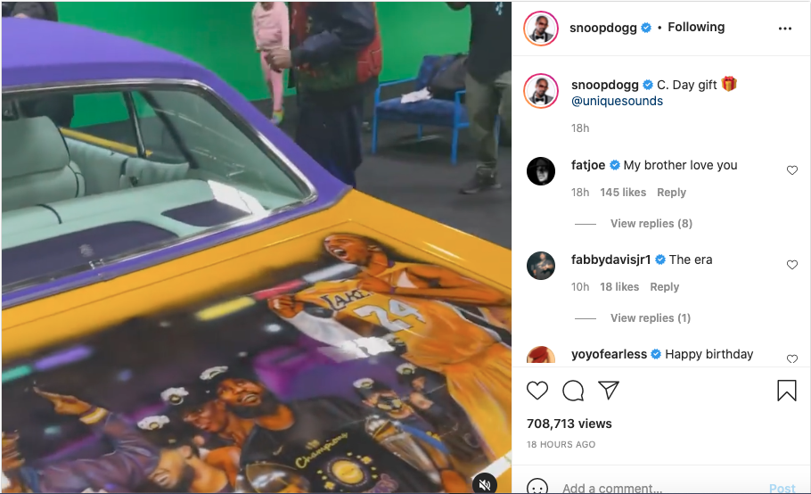 Snoop Dogg recalls giving Kobe Bryant his 64' Chevy Impala