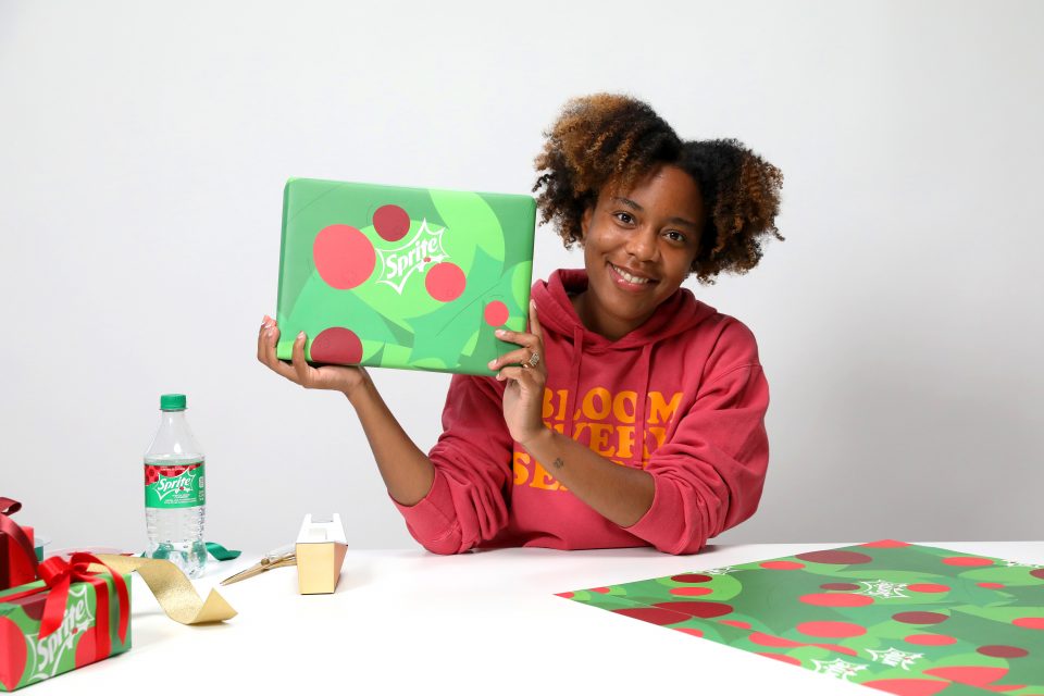 Ashley Fouyolle's UNWRP teams with Sprite for Black-owned holiday gift wrap