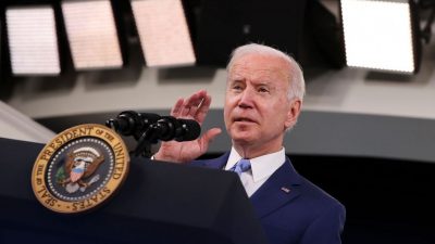 President Joe Biden chose to focus on the just-released unemployment numbers in September jobs report, describing that measure as “great progress.” Biden delivered those remarks on October 8 in Washington, DC. (Chip Somodevilla/Getty Images)