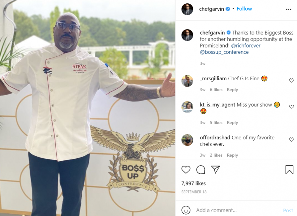 Chef G. Garvin reignites his burners with new cooking series