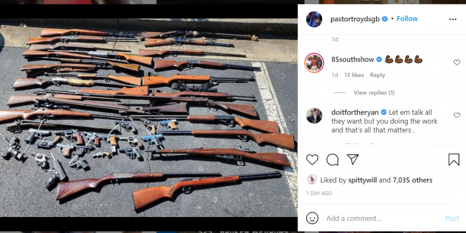 Pastor Troy helps clear the streets of firearms during gun buyback event