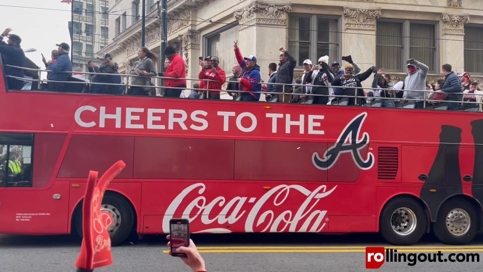 Braves speed through downtown Atlanta in 1st part of championship parade
