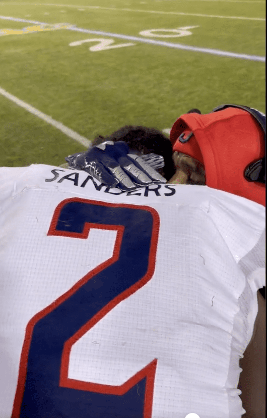 What Deion Sanders said after sons won title, hugged him in wheelchair (video)