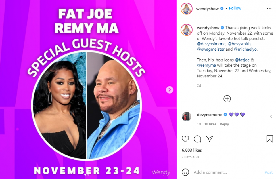 Fat Joe and Remy Ma set to take over ‘The Wendy Williams Show’