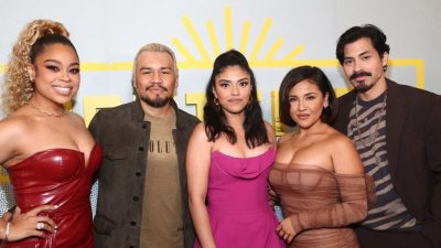 Julissa Calderon, J.J. Soria, Karrie Martin Lachney, Annie Gonzalez and Carlos Santos co-star in Netflix's ‘Gentefied.' (Tommaso Boddi/Getty Images for Netflix)