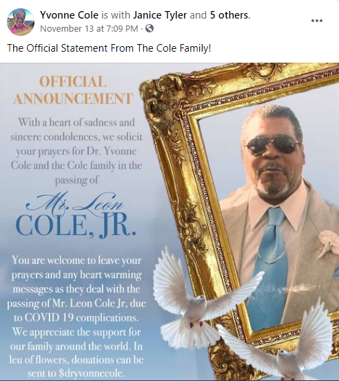 Keyshia Cole's father dies