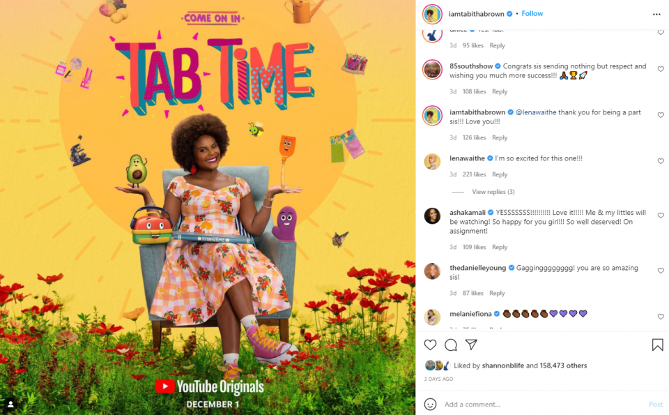 Tabitha Brown will inspire preschoolers with new YouTube series (video)