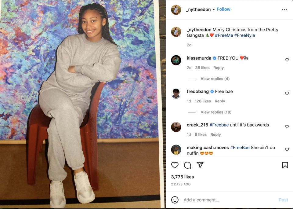 'Prison bae' takes social media by storm: 'She can stab me while I'm sleeping'