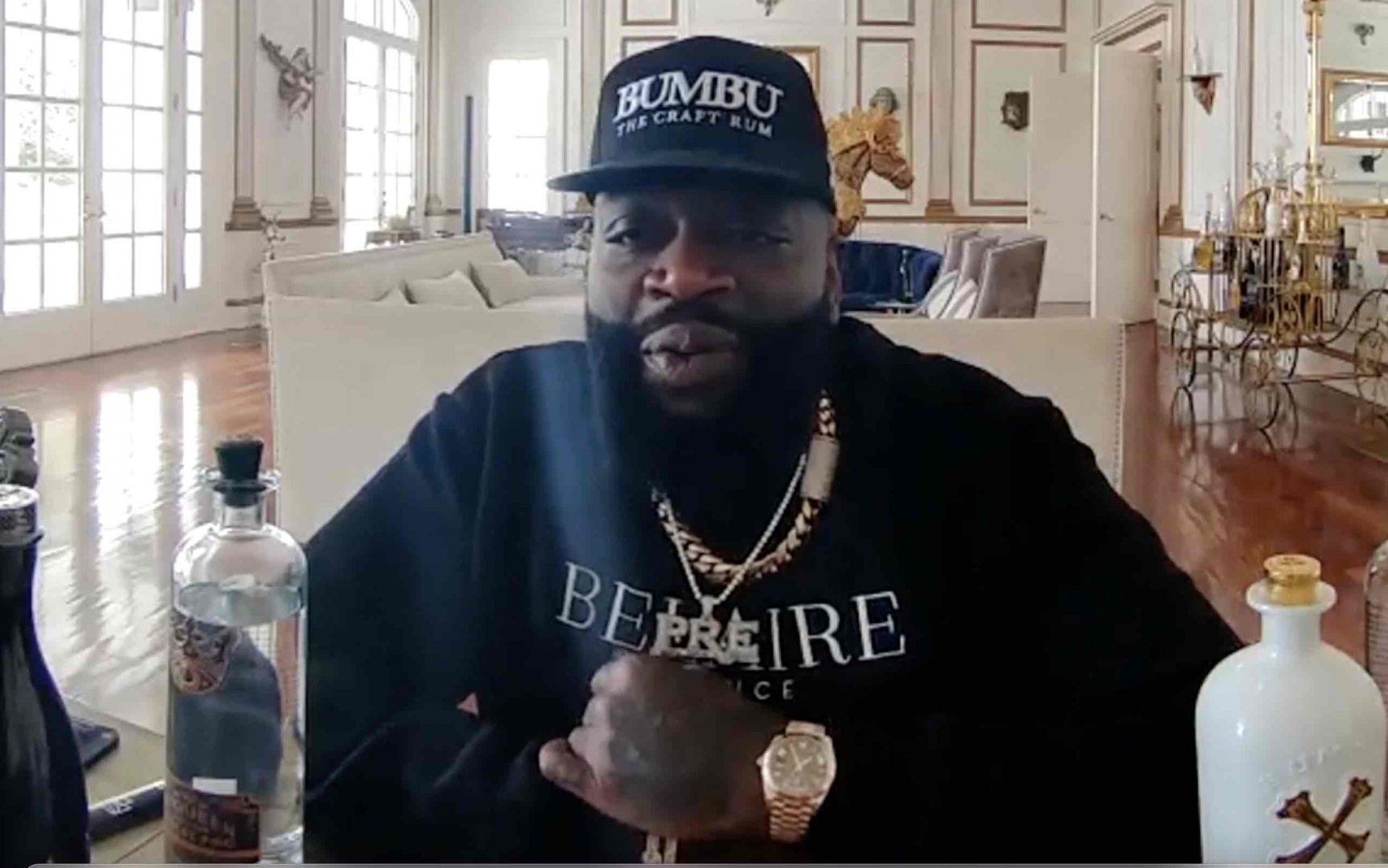Rick Ross invites media to experience Belaire holiday cocktails with Hawk