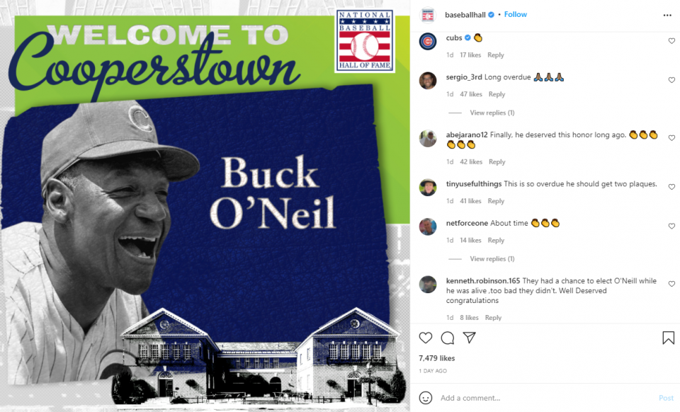 John Jordan 'Buck' O'Neil inducted into Baseball Hall of Fame