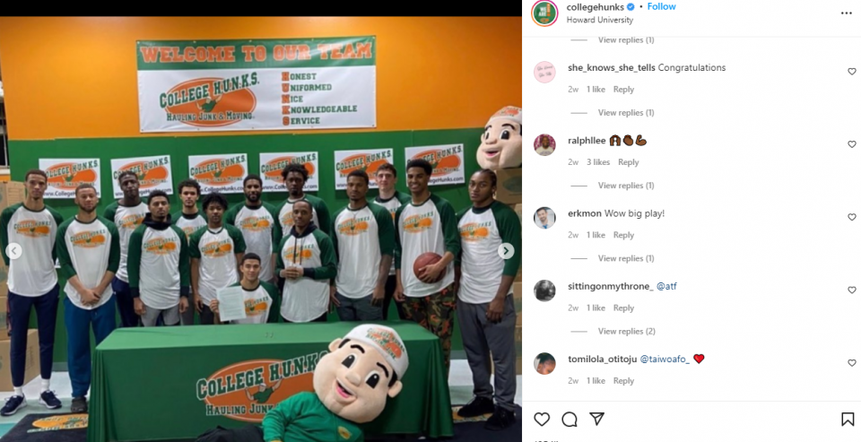 Howard University basketball team inks new NIL deal (photos)