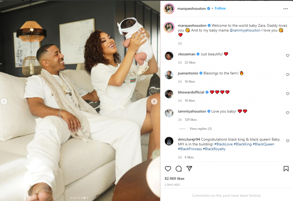 Sister Sister's Marques Houston and Wife Miya Welcome First Baby