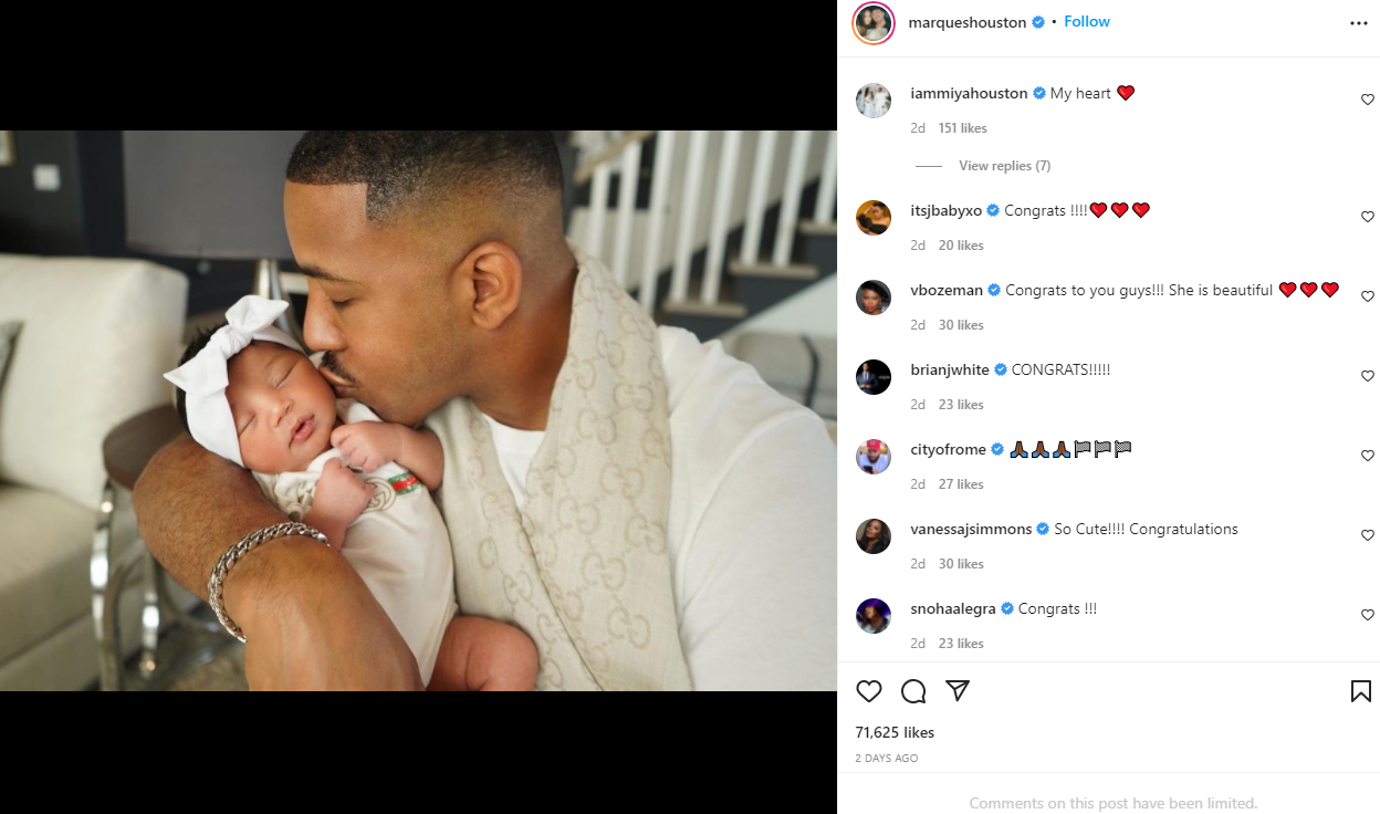 Marques Houston And His Wife Miya Welcome Their 1st Baby (photos)