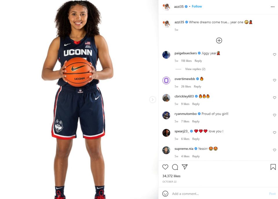 UConn basketball star Azzi Fudd inks branding deal with Steph Curry