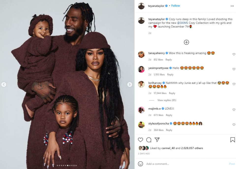 Teyana Taylor And Her Family Star In The Latest SKIMS Campaign