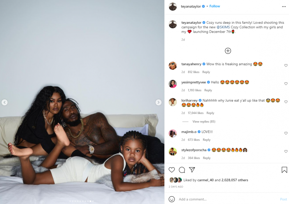 Teyana Taylor, Iman Shumpert and kids join forces with Kim Kardashian