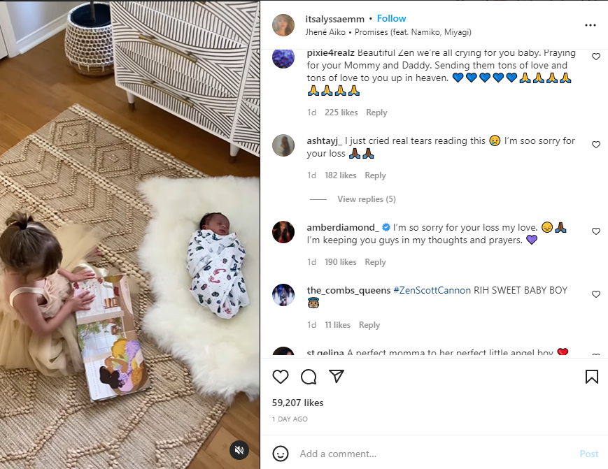 Alyssa Scott and Nick Cannon share more thoughts on the loss of baby Zen