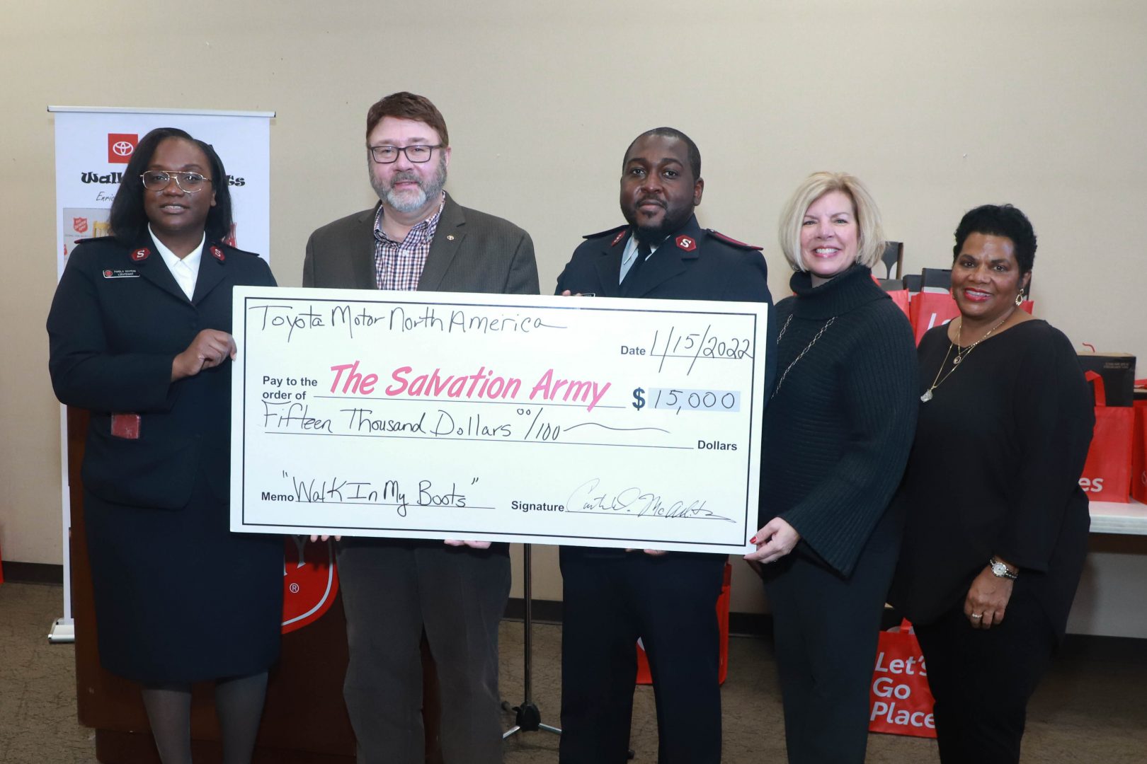 Toyota supports Detroit by donating winter boots to low-income families and providing funds to The Salvation Army