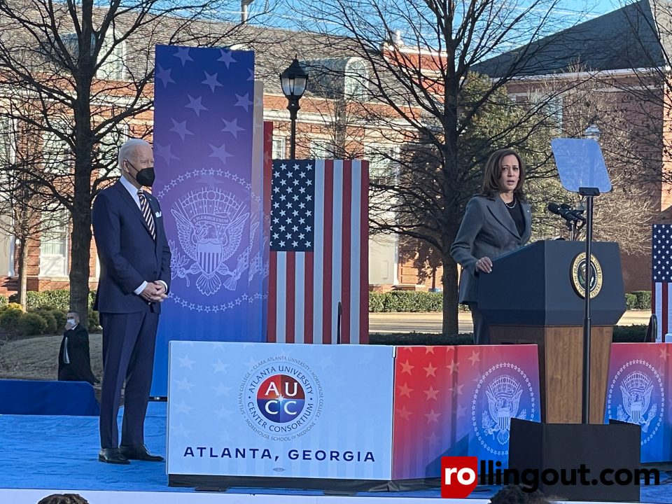 Joe Biden, VP Harris visit AUC; demand passage of John Lewis Voting Rights Act