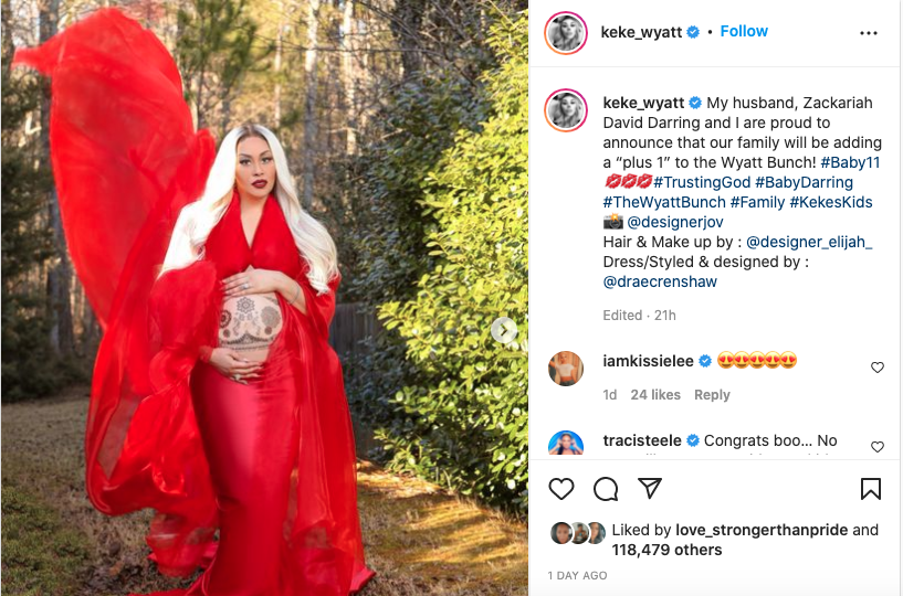 Keke Wyatt is expecting her 11th child