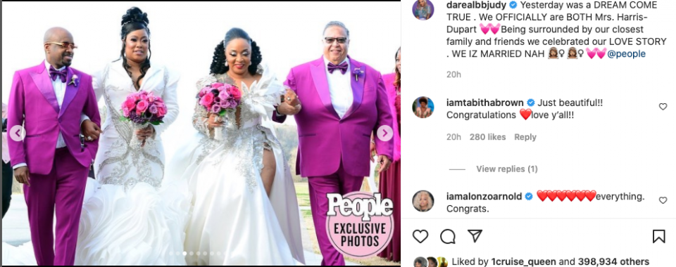 Da Brat and Judy get married in lavish ceremony (photo)