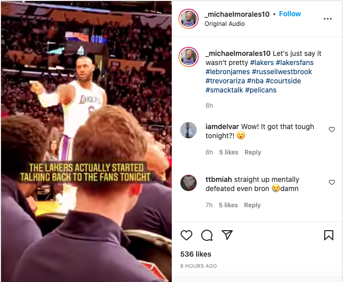 LeBron James snaps at fans booing him during blowout home loss (videos)