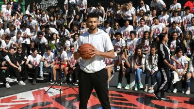 Jamal Murray is an integral part of the Denver Nuggets’ success. If he returns from his knee injury, could the Nuggets make a push to snatch up home court advantage in the first round? (Neilson Barnard/Getty Images for adidas)