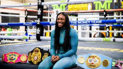 “I didn’t know I had a lane in boxing. I looked up to the males. It made me more comfortable knowing that there was a Laila Ali and that there was an Anne Wolfe. said Claressa Shields. “To see a woman boxing actually gave me more encouragement to fulfill my dreams. I wanted to have achievements and commercials and magazine covers — just like Serena Williams, but just in boxing.” (Sean Jorgensen/Salita Promotions)