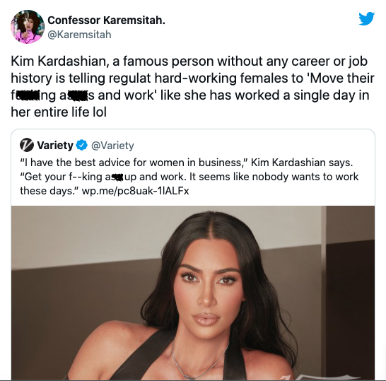 Kim Kardashian's advice to less fortunate women incites intense backlash