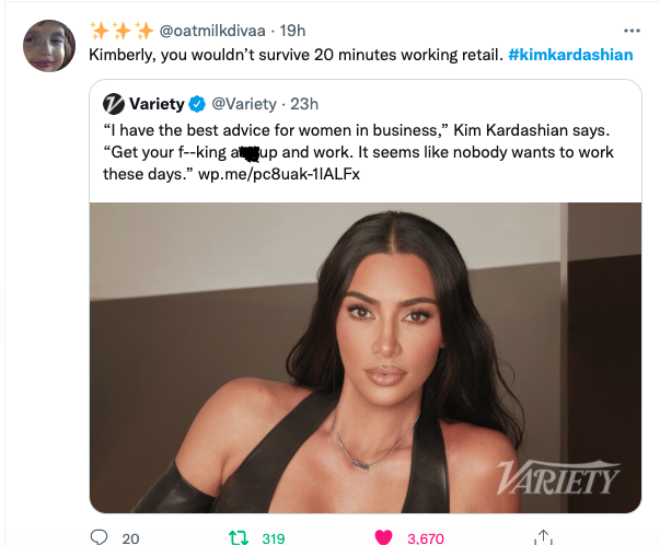 Kim Kardashian's advice to less fortunate women incites intense backlash